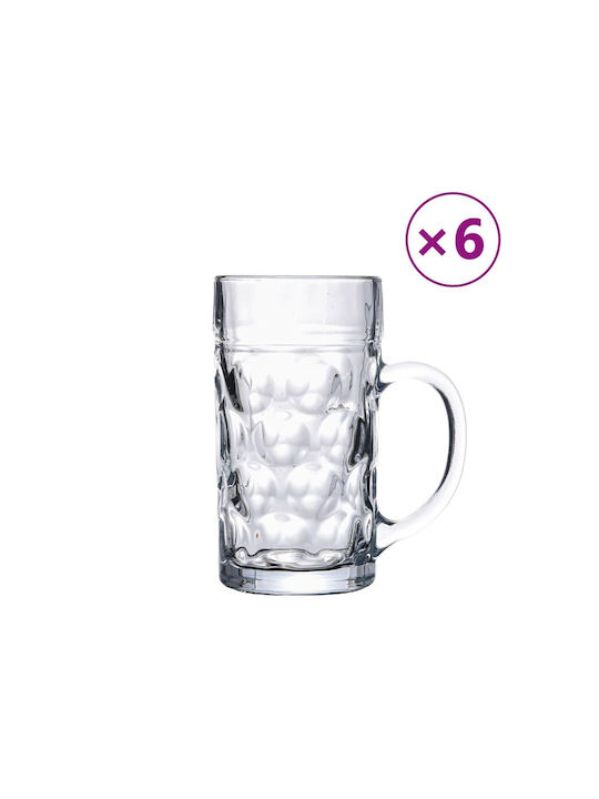 vidaXL Set Gläser Cocktail/Trinken / Wasser aus Glas 1000ml 6Stück