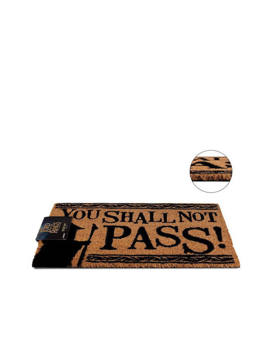 Pyramid International Entrance Mat made of Coir with Anti-slip Backing Lord Rings You Shall Not Pass Beige 40x60cm