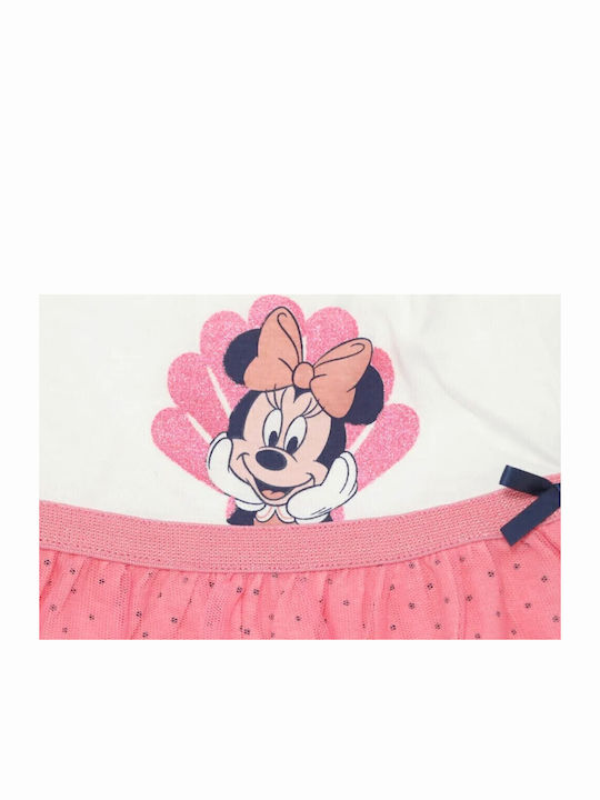 Minnie Παιδικό Φόρεμα Τούλινο Σετ με Αξεσουάρ White Pink