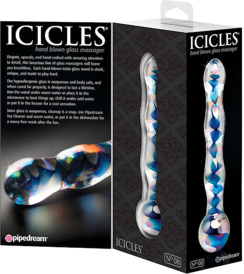 Pipedream Crystal Clear Стъклено дилдо Сребрист 20см