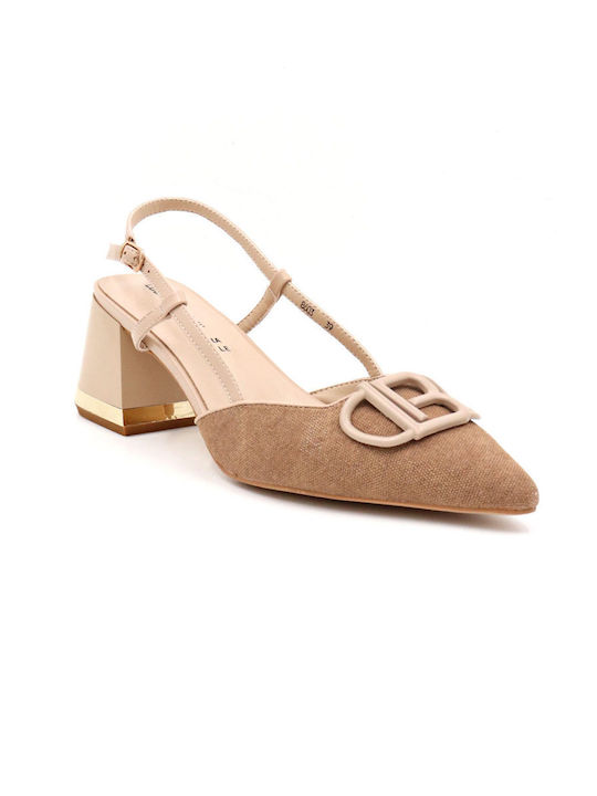 Laura Biagiotti Pumps mit mittelhohem Absatz Beige