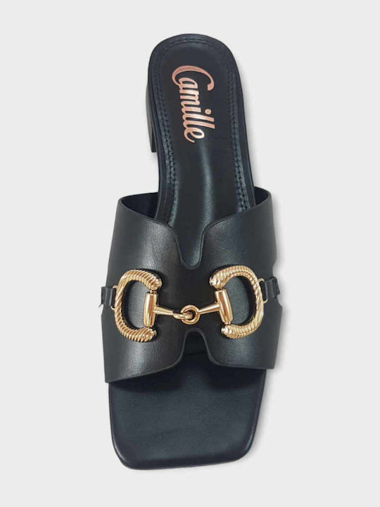 Women's Flat Sandals in Black Color