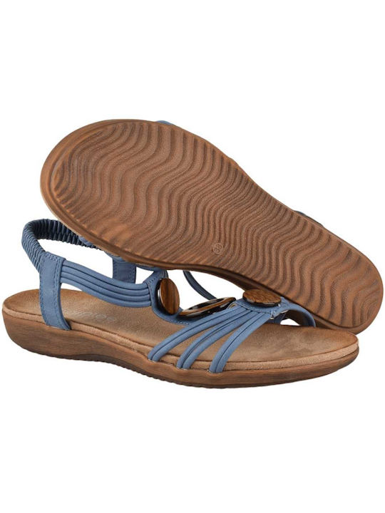 Amarpies Women's Flat Sandals Anatomic in Blue Color