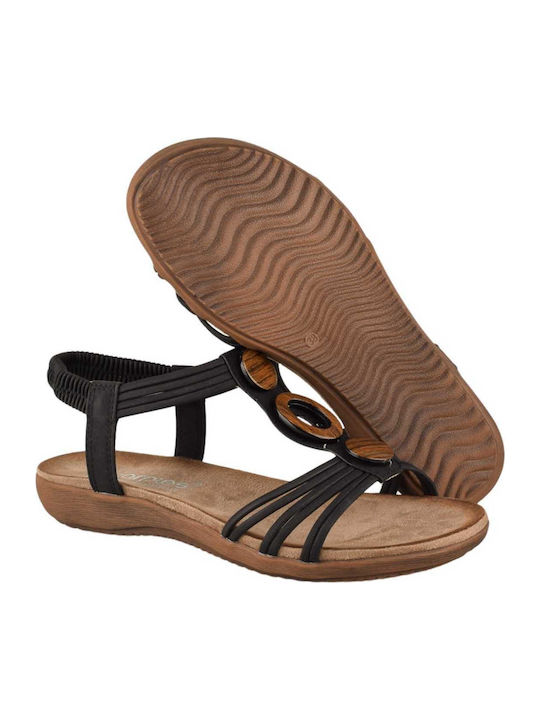 Women's Flat Sandals Anatomic in Black Color