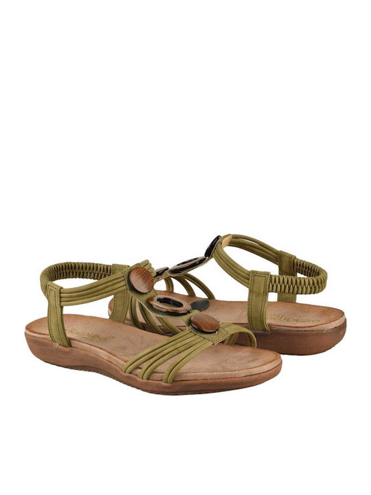 Women's Flat Sandals Anatomic in Khaki Color