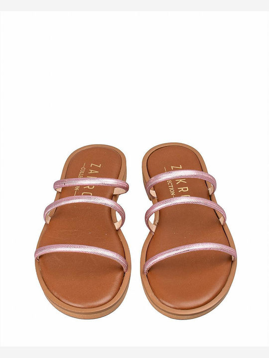 Zakro Collection Women's Flat Sandals in Pink Color