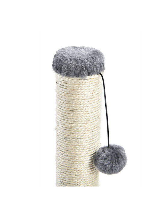 Cat Claw Toy Holder Zola Pole Rope Ball 100x40x40 Cm Beige Grey