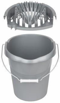 Găleată Cu Stoarcător Din Plastic Capacitate 13lt (Diverse Culori)