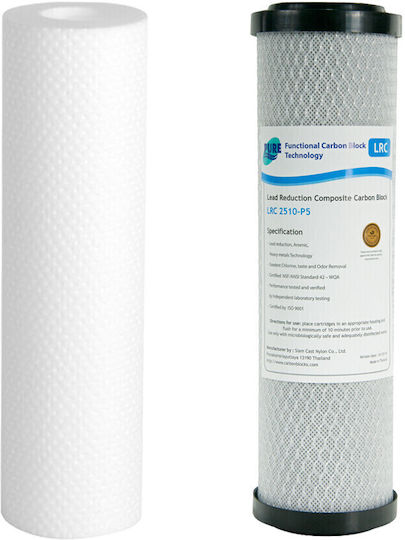 Filtrato Water Filtration System Double Under Sink Micron 1/4'' with Replacement Filter 57-0073/PPLRC