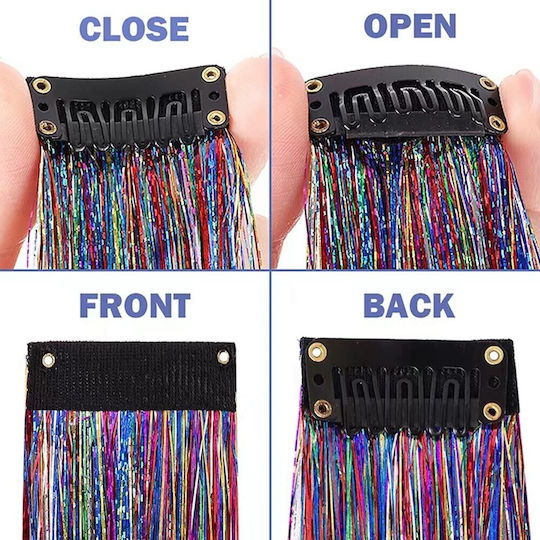 Sparkle Glitter Τουφάκι Extension Clip Τιμή Τουφάκι Red