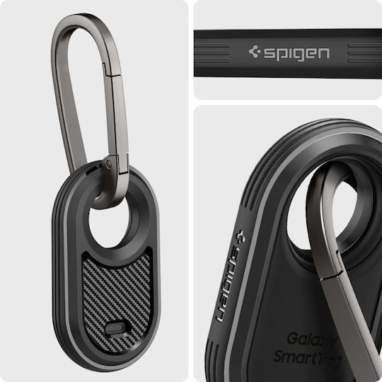 Spigen Rugged Armor Θήκη Μπρελόκ Σιλικόνης για SmartTag2 σε Μαύρο χρώμα