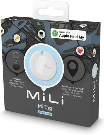 MiLi MiTag with Leather Case Apple Find My Black
