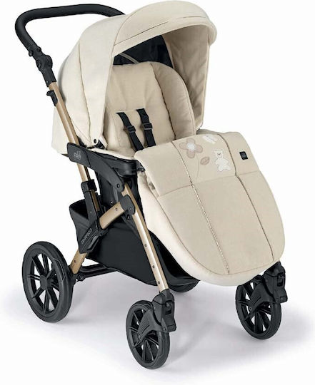 Cam Smart Romantic Color Verstellbar 3 in 1 Baby Kinderwagen Geeignet für Neugeborene Beige Natura