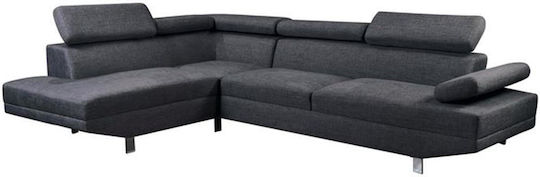 Sector Γωνιακός Καναπές με Δεξιά Γωνία Ανθρακί 265x191x82εκ.
