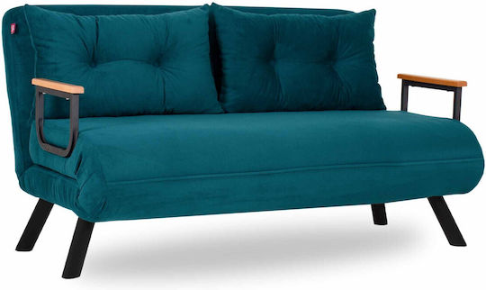 Sando Two-Seater Couch Bed Petrol Green 133x78x78 cm