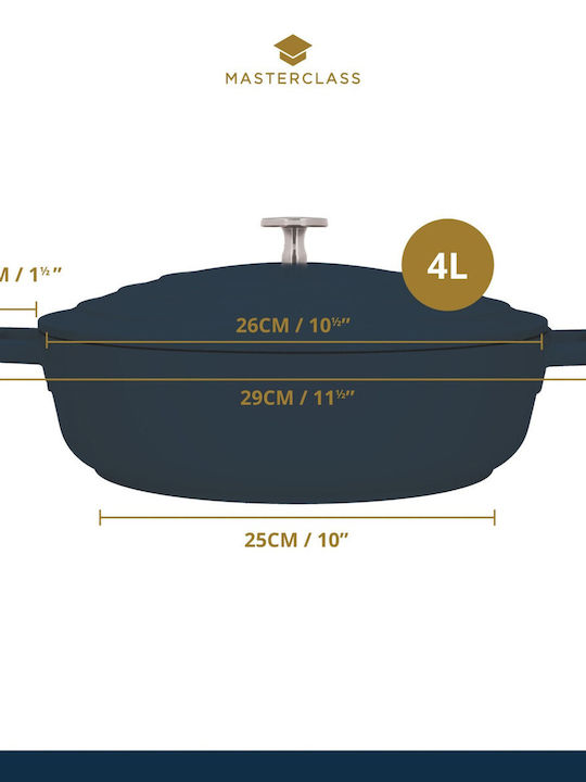 Kitchen Craft Γάστρα Οβάλ από Χυτό Αλουμίνιο 4lt