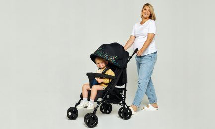 Lionelo Irma Umbrella Stroller Suitable for Newborn Black Dark Gray
