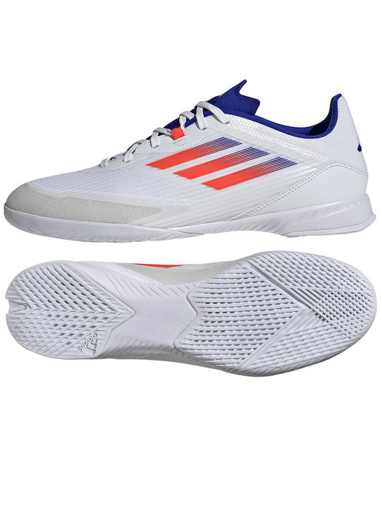 Adidas F50 League ÎN Scăzut Pantofi de Fotbal Sala Cloud White / Solar Red / Lucid Blue