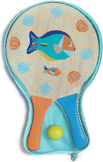 Djeco Beach Rackets Wooden Ball Case