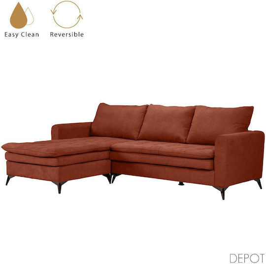 Scandalo Colțar Canapea cu Unghi reversibil Terracotta 265x188x99cm.