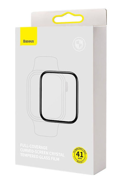 Baseus Curved Glass Protector Vollflächig gehärtetes Glas für das Apple Watch 41mm 1Stück SGWJ010601