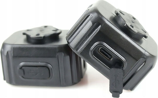 Bicycle Light Set Zola Front Rear Usb Ip65 Usb Type-c Cable Square Pattern 6 Lighting Modes