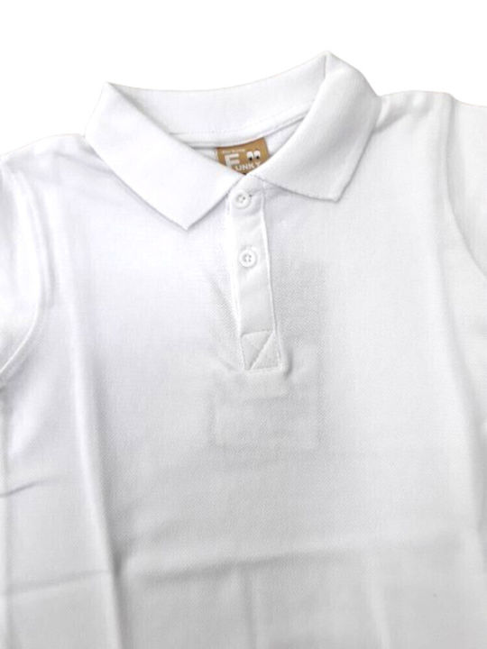 Polo pentru copii Cu mânecă scurtă White