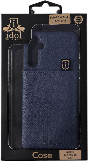 Idol 1991 Anti-rfid Wallet Leather / Silicone / Synthetic Leather Blue (Xiaomi 13T Pro 5G)