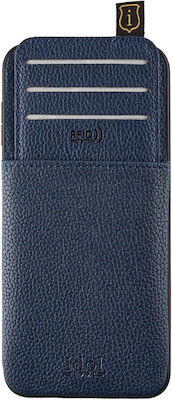 Idol 1991 Wallet Leather Durable Blue (Redmi 13C 4G / Poco C65 4G)