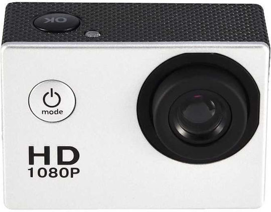 Mercaton 32GB Cameră de Acțiune Full HD (1080p) Subacvatică (cu Carcasă) cu Ecran 2" și Wi-Fi Argintie