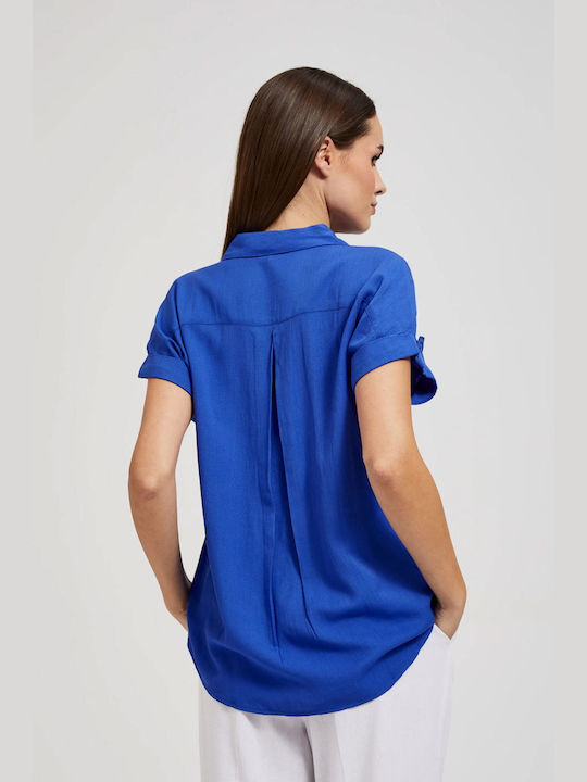 Damen Kurzarmshirt in Marineblau