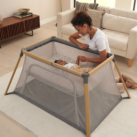 Topmark Laufstall 2 Ebenen mit Matratze Gray