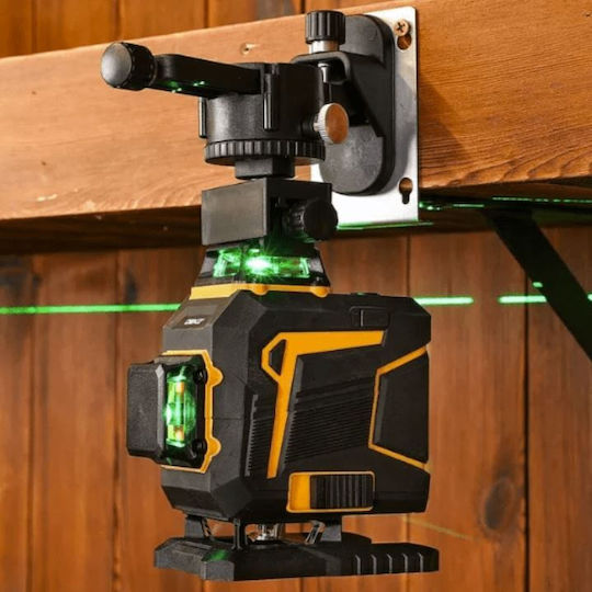 Deko Αυτορυθμιζόμενο Γραμμικό Αλφάδι Laser Πράσινης Δέσμης 3.7V με Εύρος Εργασίας 30m