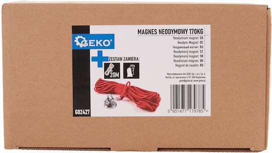 Neodym-Magnet-Set 20 M Seil Handschuhe Geko G02427