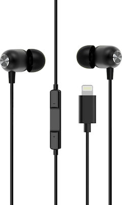 Yookie YTL-02 In-ear Handsfree with Lightning Connector Black