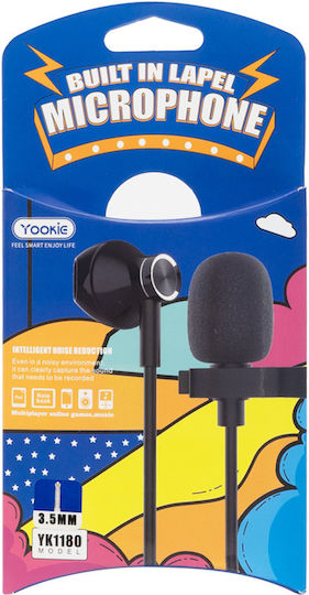 Yookie YK1180 In-Ear Freihändig Kopfhörer mit Stecker 3.5mm Schwarz