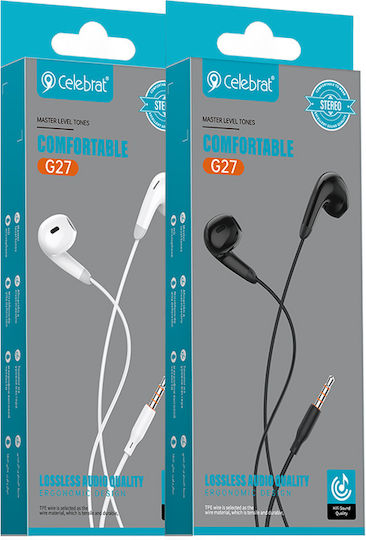 Celebrat G27-WH In-Ear Freihändig Kopfhörer mit Stecker 3.5mm Weiß