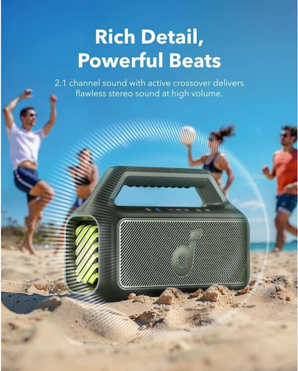 Anker Soundcore Boom 2 Waterproof Bluetooth Speaker 80W with Battery Life up to 24 hours Green