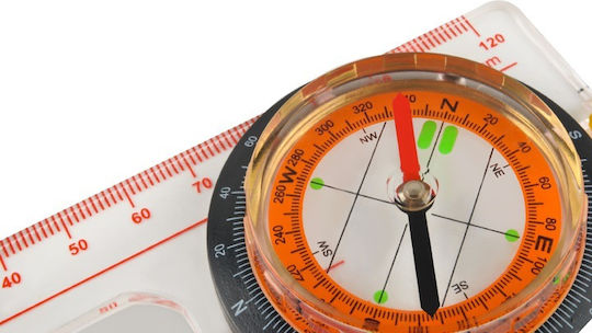 Map Compass Zola Ruler Magnifying Glass Hooks Ideal Hiking 12.7x6x1.6 Cm