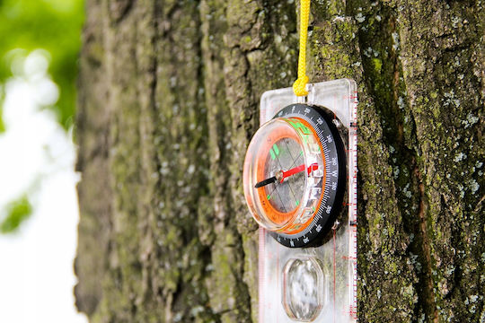 Map Compass Zola Ruler Magnifying Glass Hooks Ideal Hiking 12.7x6x1.6 Cm
