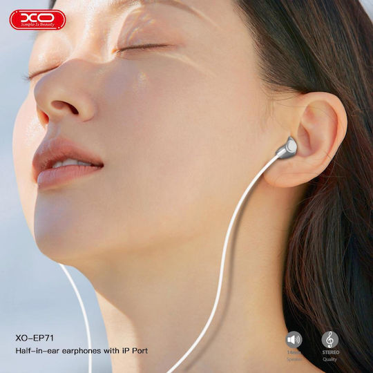 XO EP71 In-Ear Freisprecheinrichtung Kopfhörer mit Stecker Blitzschlag Weiß