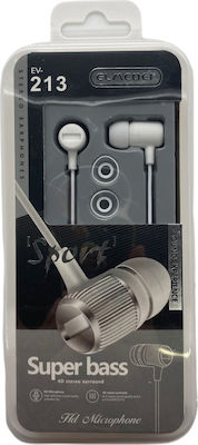 Elmcoei EV-213 In-ear Handsfree με Βύσμα 3.5mm Λευκό