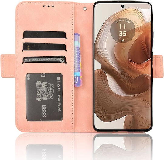 Multiple Cards Wallet Pink (Motorola Edge 50 Ultra 5G)