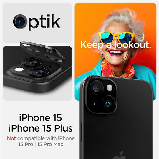 Spigen Gehärtetes Glas Tr Optik 2er Pack Schwarz Für iPhone 15 / 15 Plus 14 14 Plus Agl06917