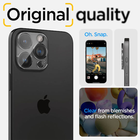 Spigen Cover Optik.tr Camera Protection Tempered Glass Transparent for the iPhone 14 Pro / 14 Pro Max / 15 Pro / 15 Pro Max