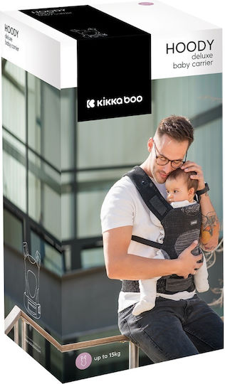 Kikka Boo Klassischer Tragesack Hoody Schwarz mit Maximalgewicht 15kg