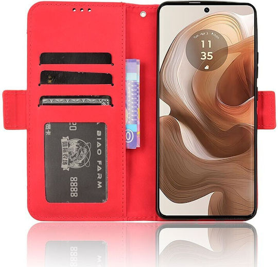 Multiple Cards Wallet Κόκκινο (Motorola Edge 50 Ultra 5G)