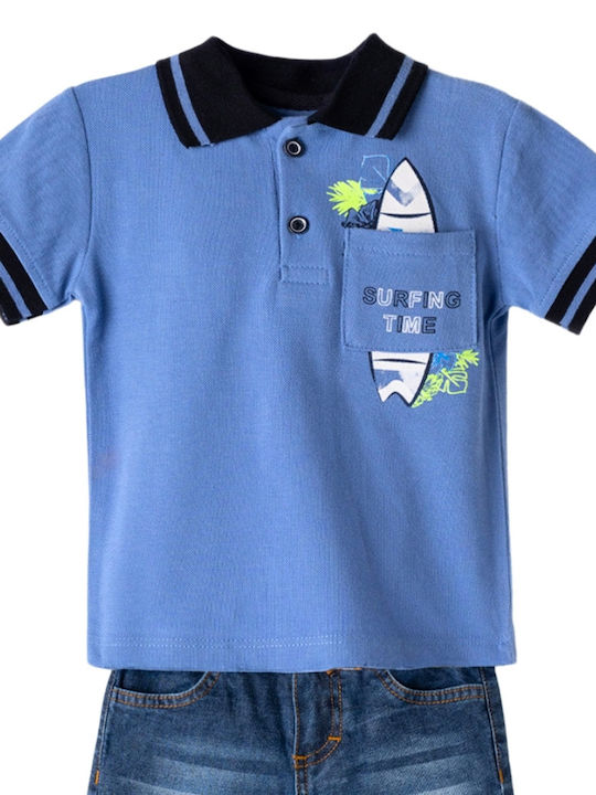 Hashtag Kinder Set mit Shorts Sommer 3Stück Blue