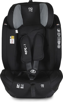 Moni Isafe Бебешко Столче за Кола i-Размер с Isofix Сив 9-36 кг