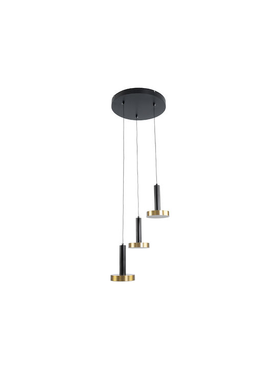 GloboStar ZANE Black LED Pendant Ceiling Light with Warm to Cool White Light 60x20x20cm